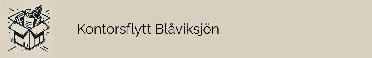 Kontorsflytt Blåviksjön